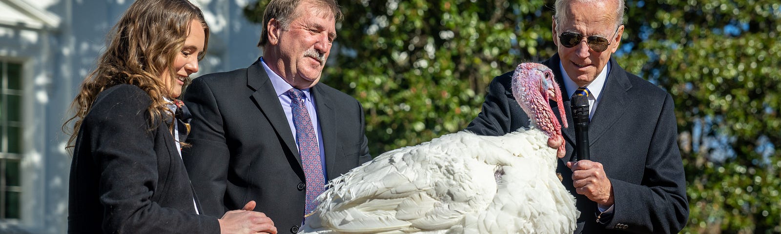 President Biden pardoning two turkeys as per annual tradition