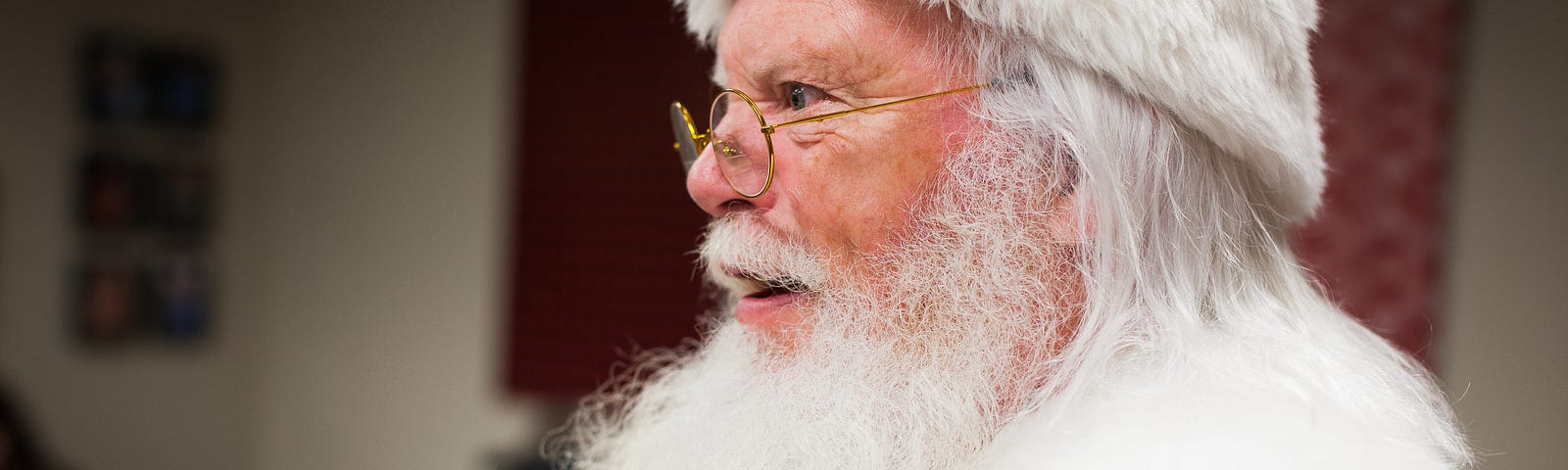 image shows Santa with a surprised expression