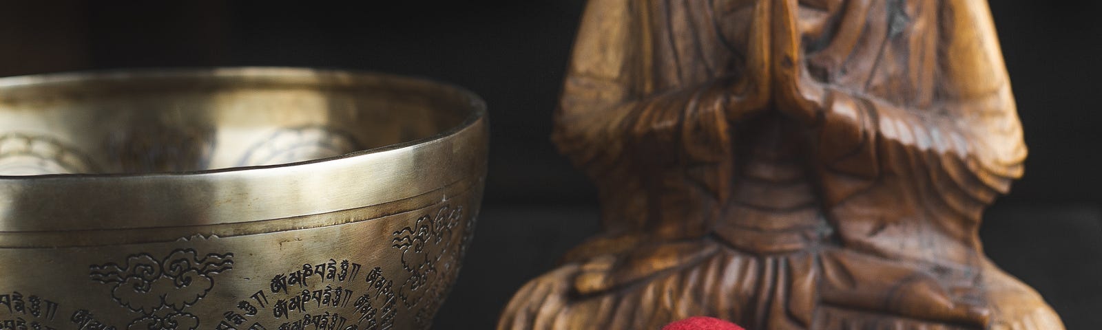 What to Do When You Are Low in Vibration — A Buddha Statue and a Tibetan Singing Bowl