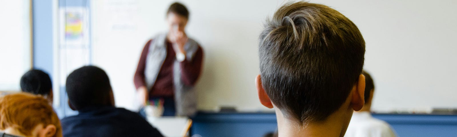 Lonely student in class