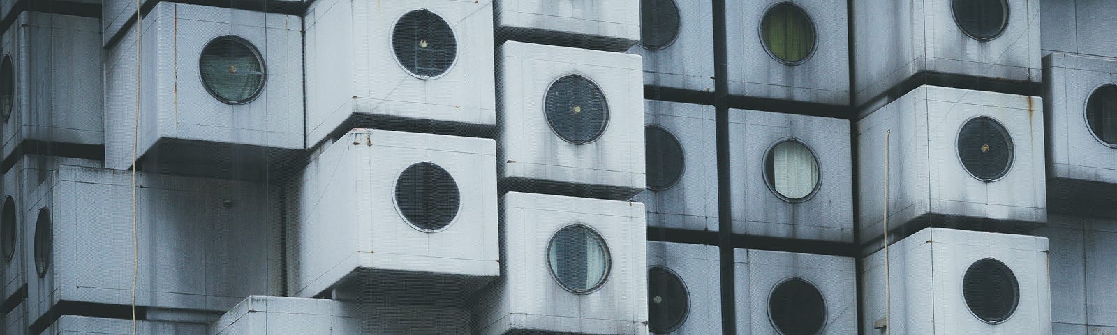 building — blocks with circular windows