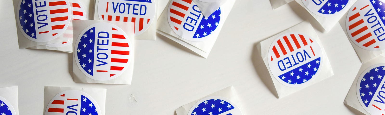 Photo of a bunch of “I voted” stickers