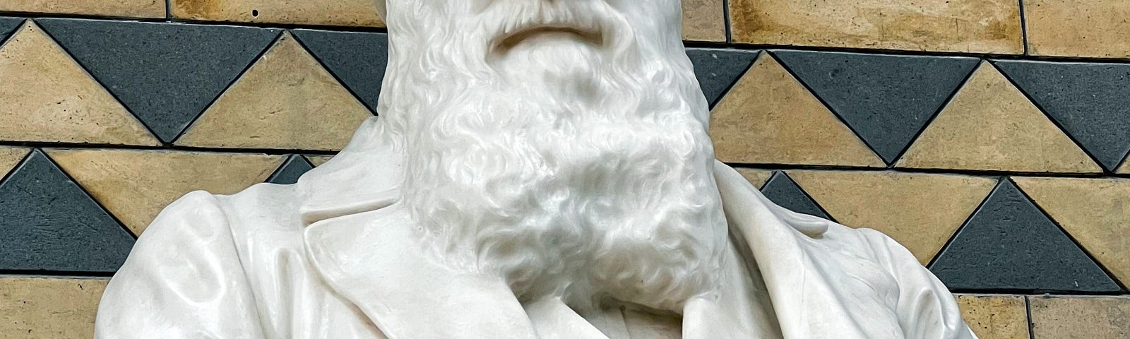 A statue of Charles Darwin