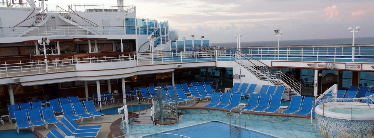 A pool on a cruise ship.
