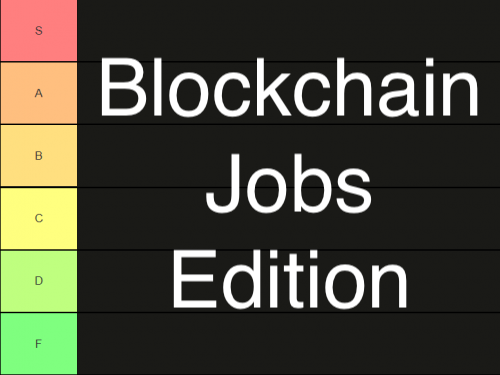 Tier list for blockchain jobs