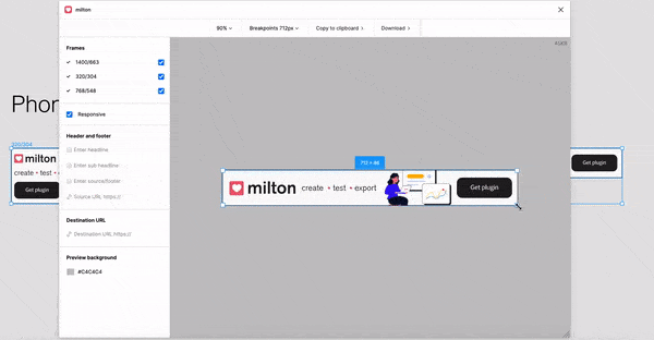 Resizing an embed within the Milton plugin