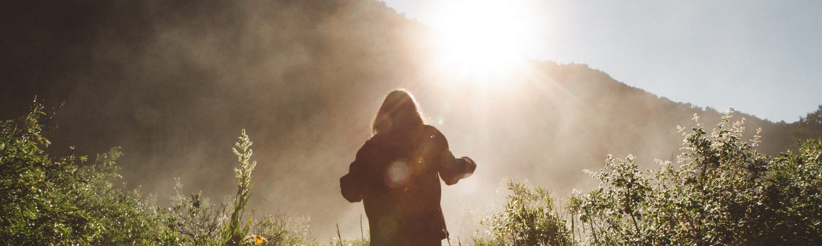 A person enjoying the outdoors.