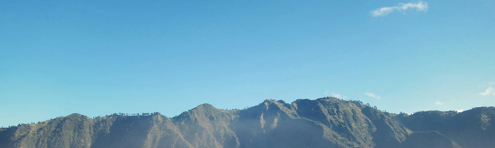 A picture of a landscape, mountains and cowboys rounding up cattle.