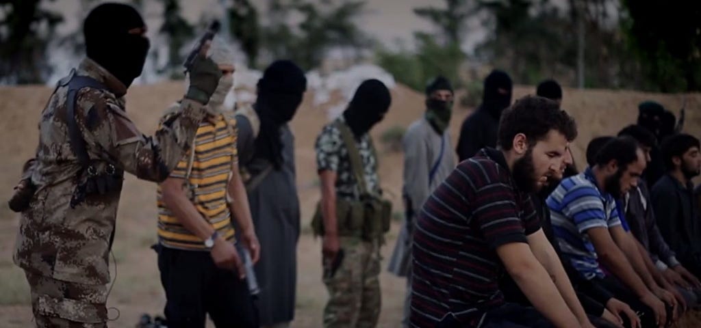 A Screenshot from an Islamic State Propaganda Video on Youtube. Image via The Guardian
