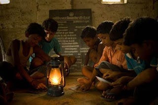 No electricity in Rural India, Kids studying without electricity