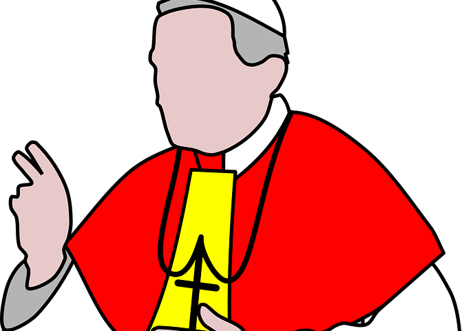 A Drawn Picture of a Pope