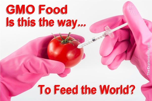 GMO Food. Is this the way we want to feed the world? Is the love of the land and agriculture only about feeding stomachs?