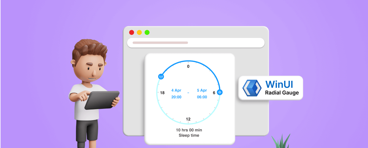 Easily Design a Sleep Tracker Using WinUI Radial Gauge