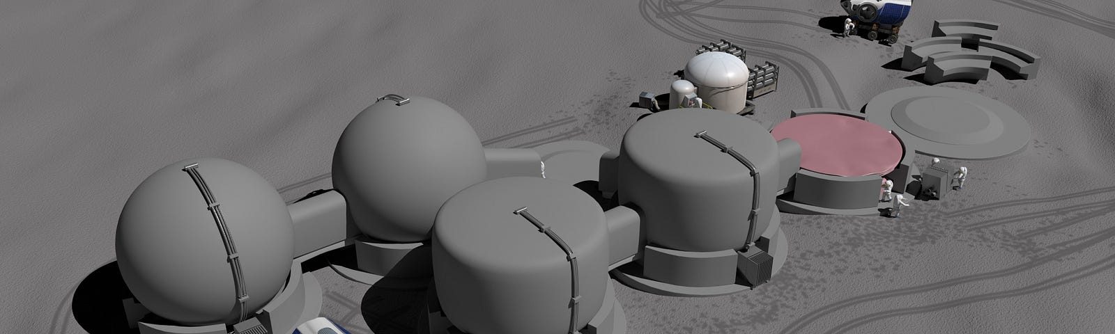 The Regishell concept proposes inflatable human habitat structures that can be inflated on-site, then rigidized using abundant local regolith as a construction material.
