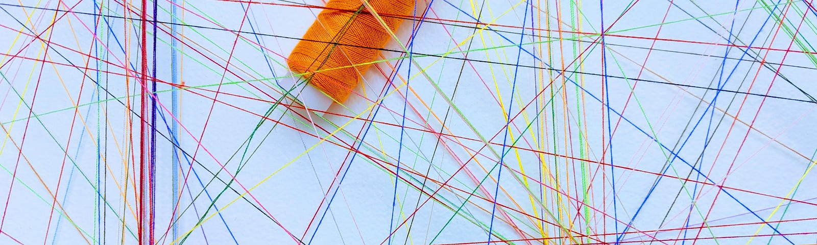 A network of colored string