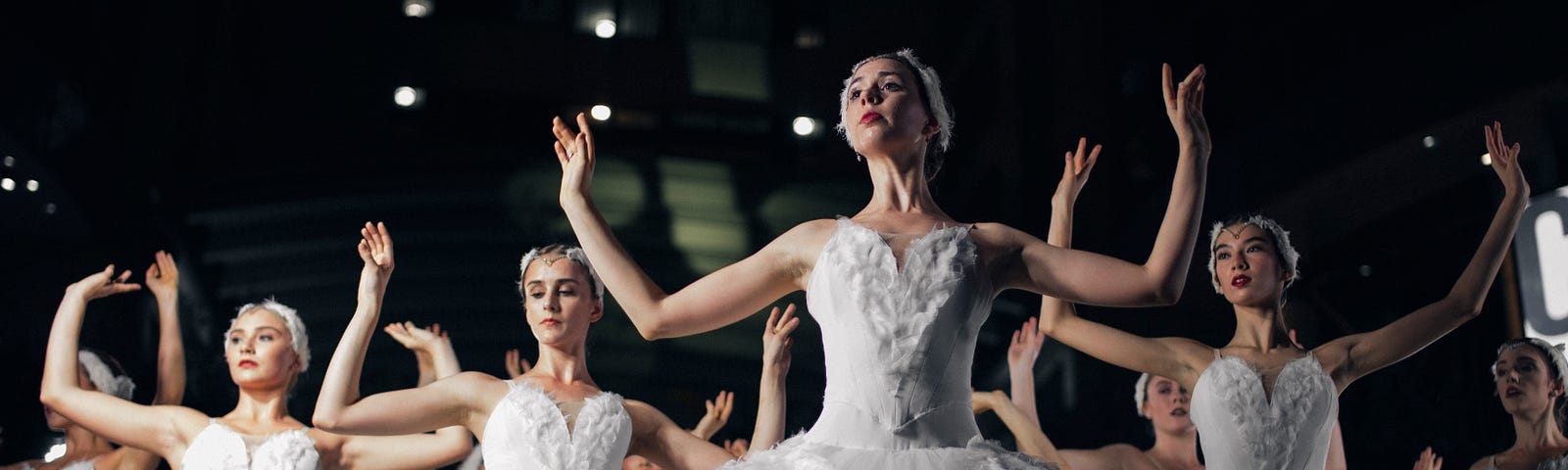 Ballerinas perform Swan Lake