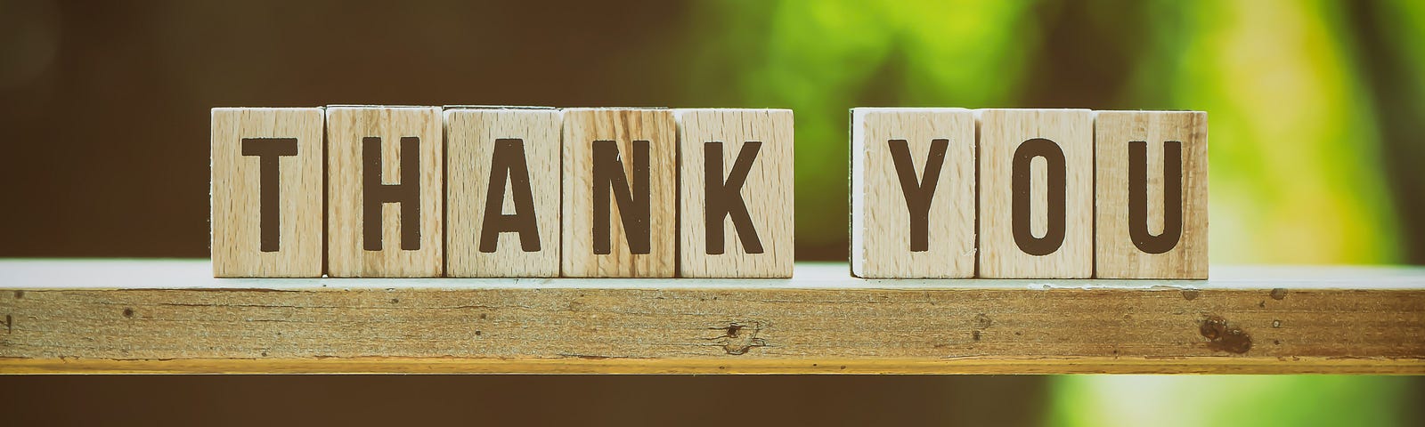 “Thank You” in block letters
