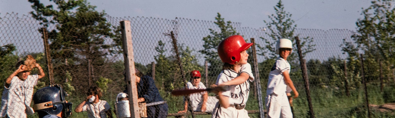 A Little League batter