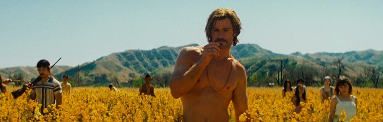 Chris Hemsworth (pictured) stars in Drew Goddard’s Bad Times at the El Royale, a 20th Century Fox, Goddard Textiles, and TSG Entertainment release.