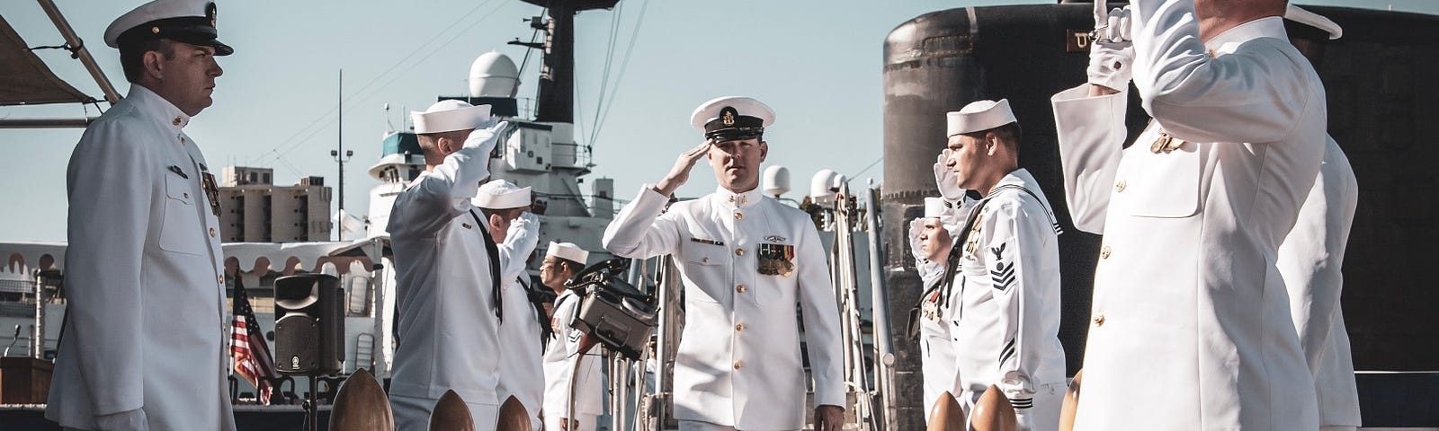 Soldiers saluting