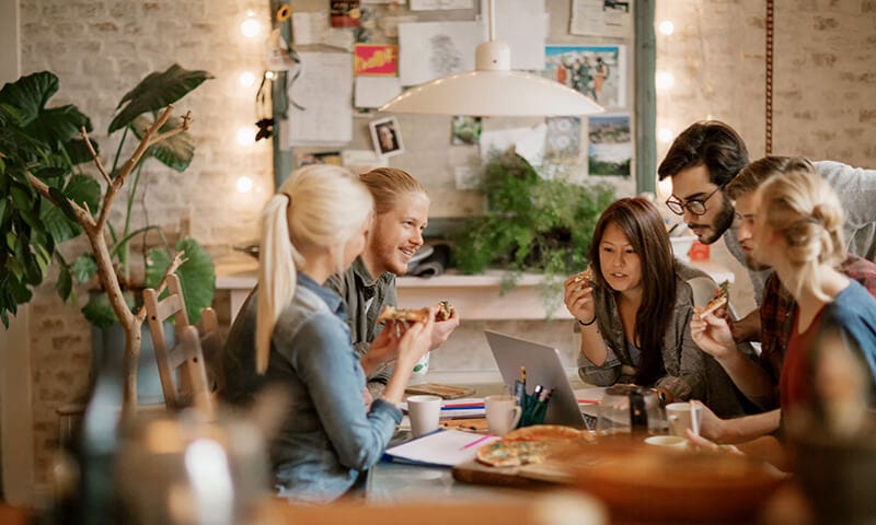 Students enjoying a study group