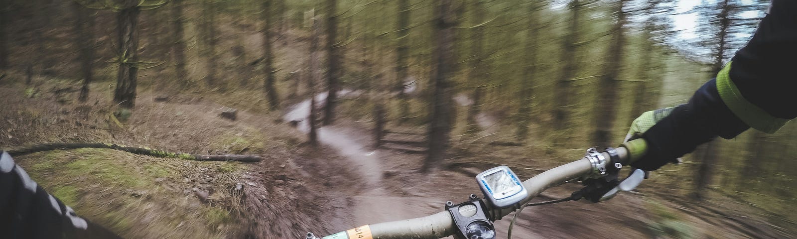 mountain bike on a narrow trail