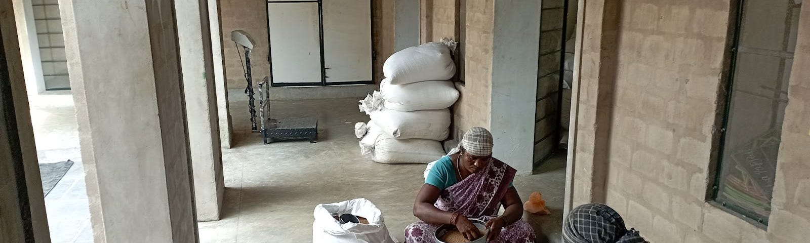 Drying and Cleaning of Millets in the Processing Center