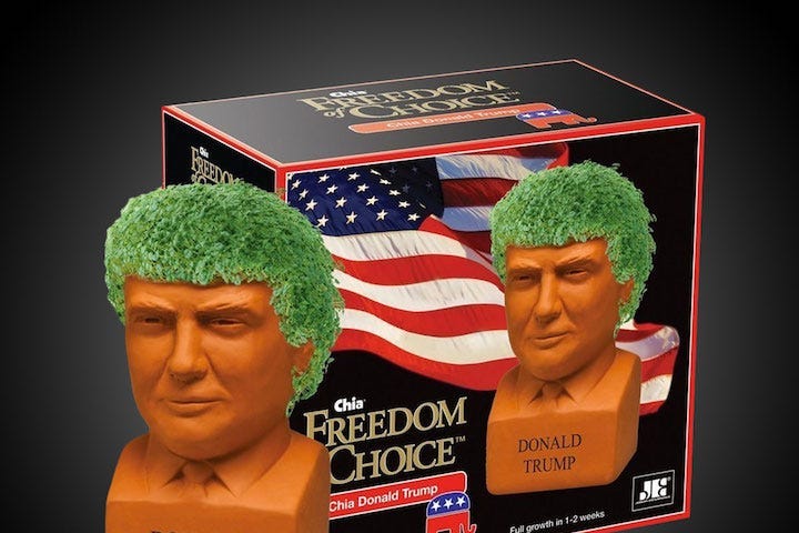 Photo of Donald Trump-themed Christmas gift. Humor. Funny. Holidays. Gifts. Politics.