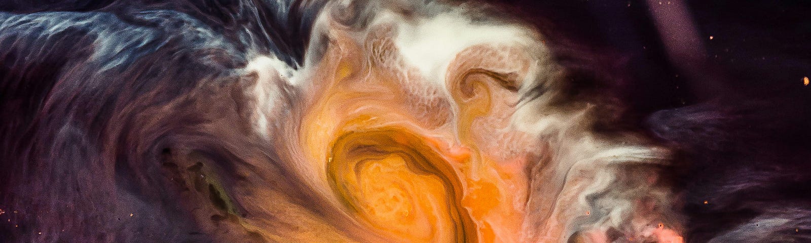 purple and orange spiraling galaxy paint