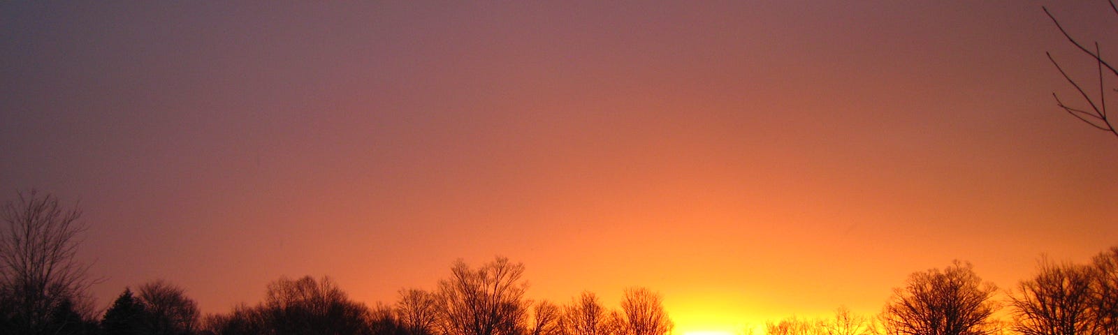 Rising Sun from my bedroom window, The Catskill Mountains , New York