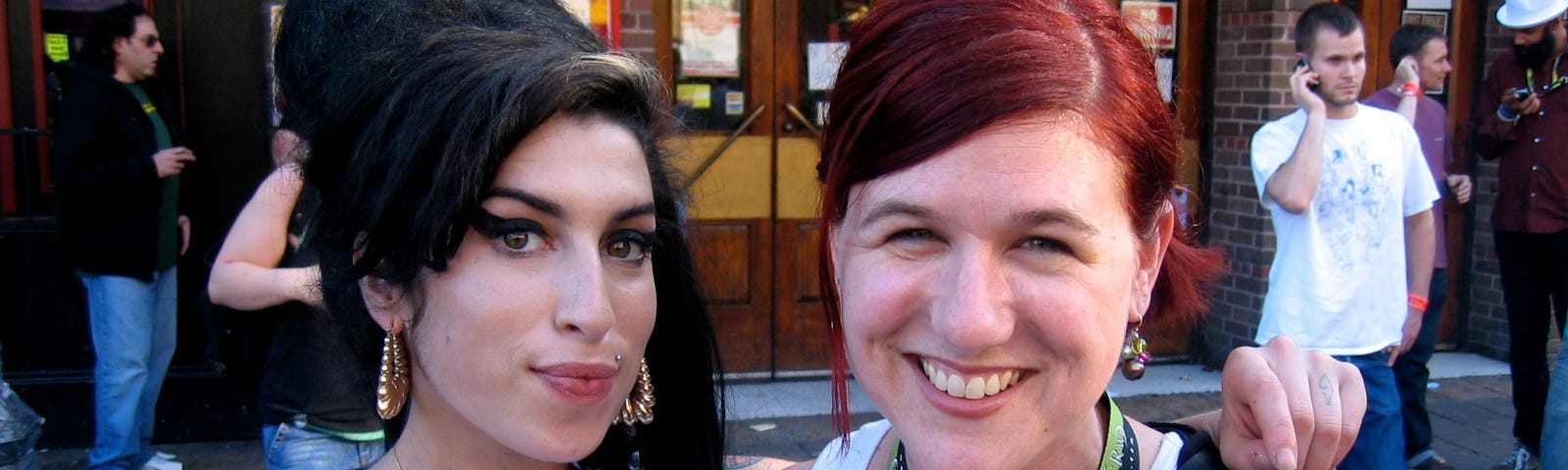 The author poses at SXSW 2007 with Amy Winehouse