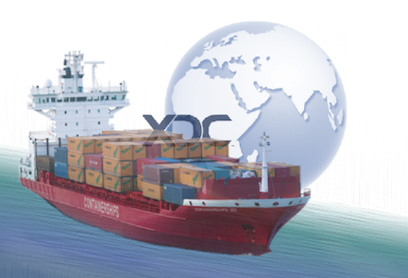 container ship globe xdc