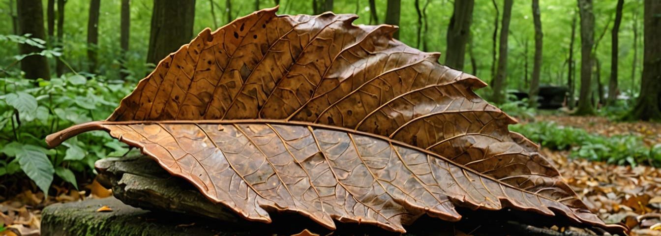 Close-up of a fallen Autumn leaf