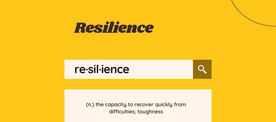 Definition of “resilience”.