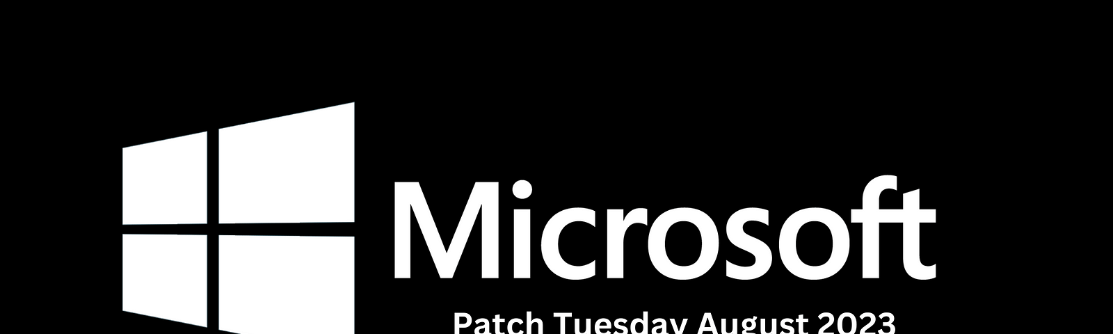 microsoft patch tuesday logo on black background