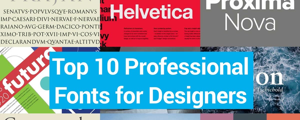 10 Best Professional Fonts for Graphic Designers