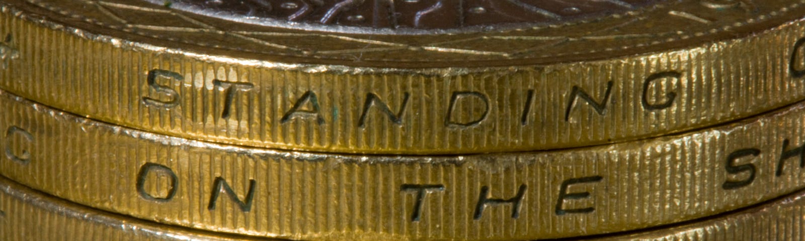 The UK £2 coin has the phrase inscribed into the edge. © Brian Prout