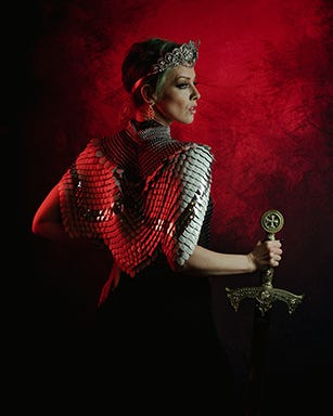 Picture of Queen Standing with Sword