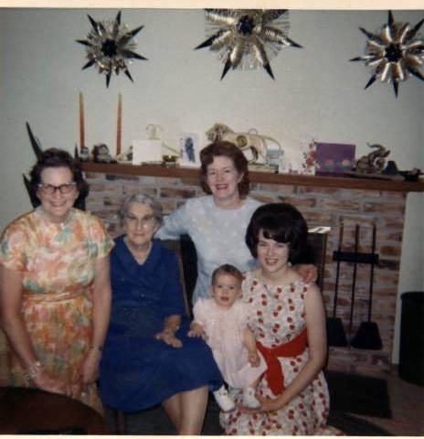 five women representing 5 generations