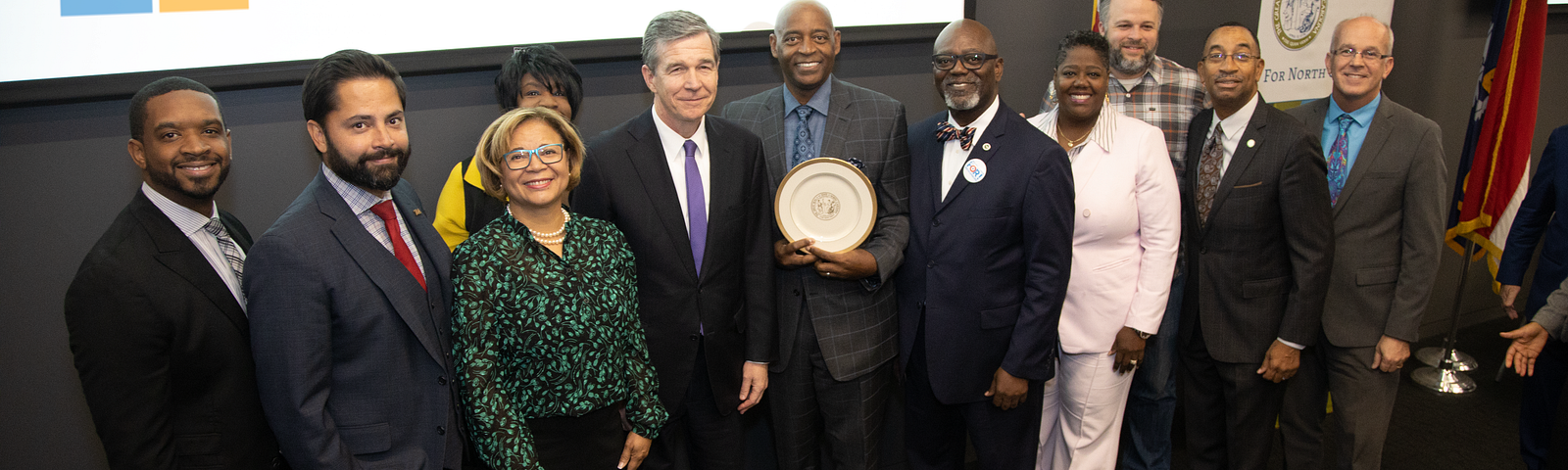 Charlotte City Council Members and North Carolina Governor Roy Cooper group photo