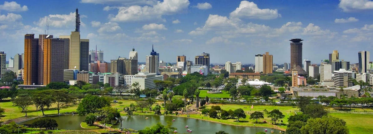The beautiful city of Nairobi.