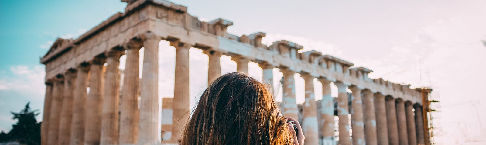 Woman at The Parthenon in Athens, Greece