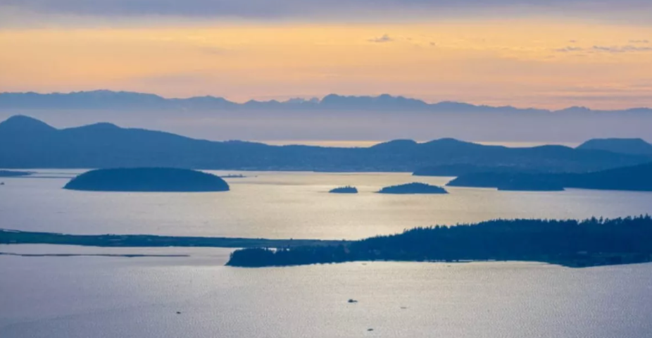 A view of Samish Bay at sunrise.