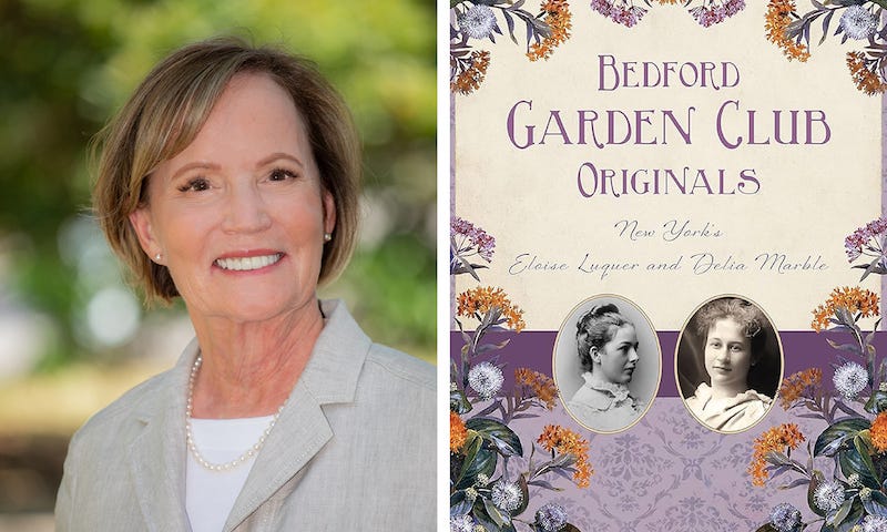 Judy Culbreth and cover of “Bedford Garden Club Originals”