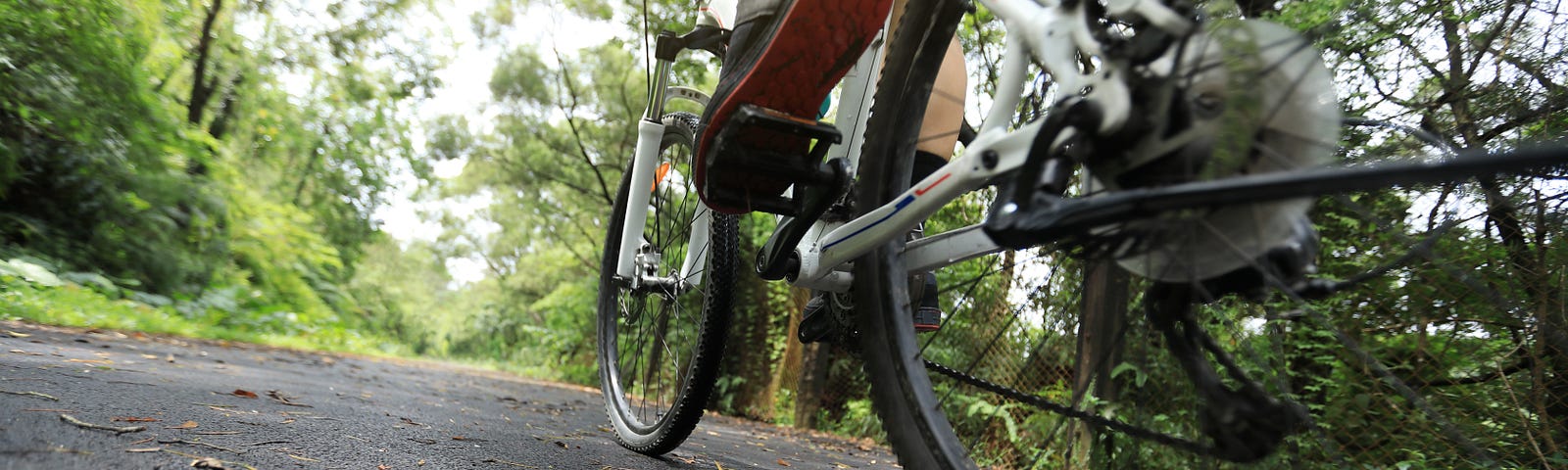 biker on path