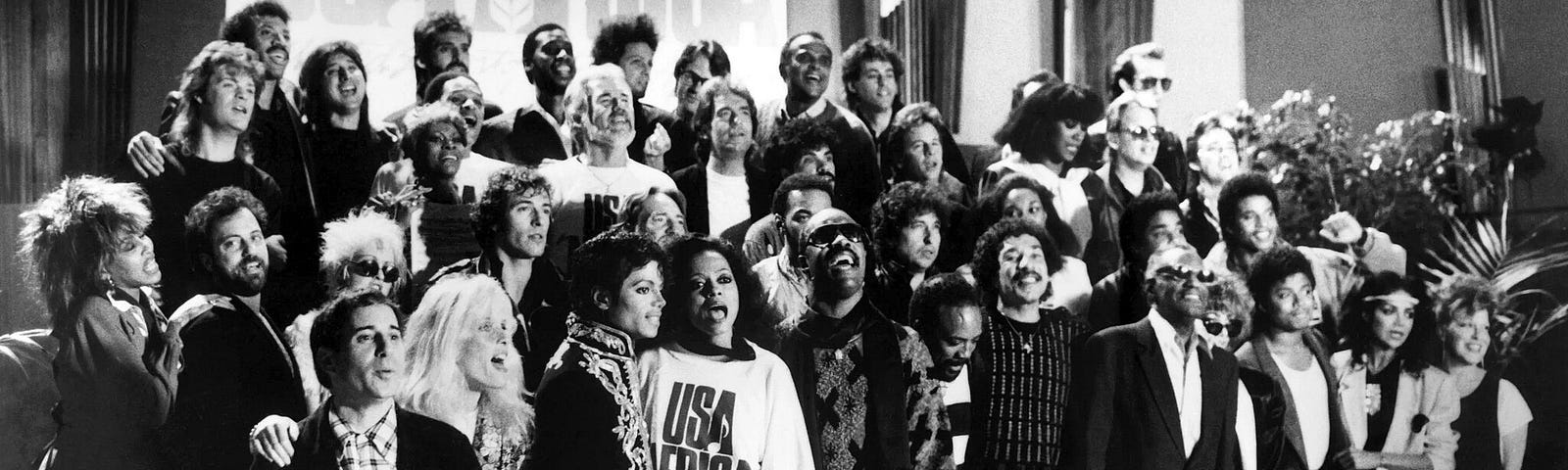 We Are The World singers in 1985