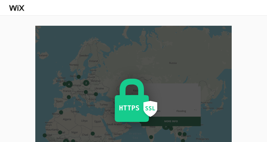 An HTTPS map visualization embedded within a Wix website.