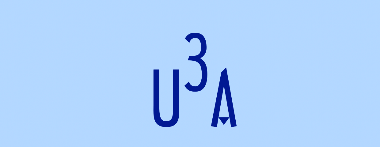 The letter ‘u’ … superscript 3 … the letter ‘a’.