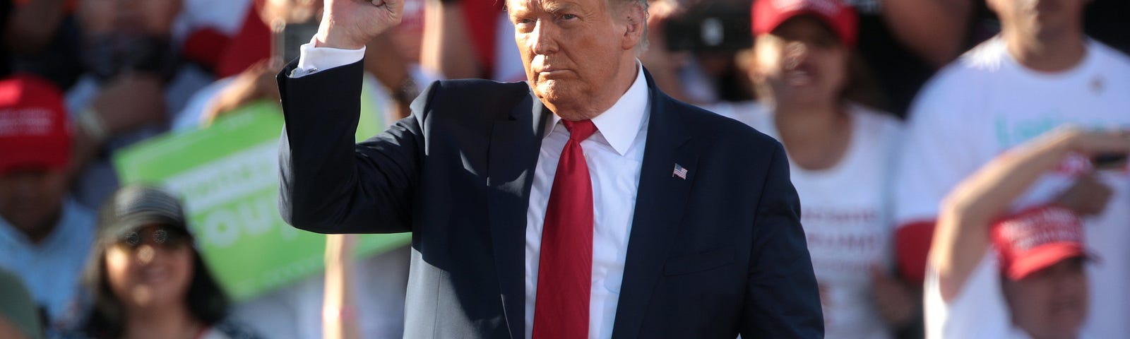 “Donald Trump” by Gage Skidmore is licensed under CC BY-SA 2.0. Taken at the Goodyear Arizona rally October 2020