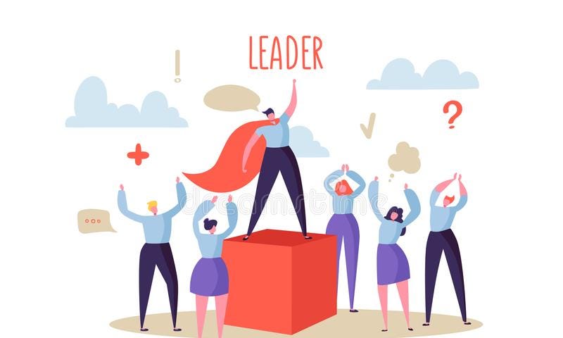 https://www.dreamstime.com/business-leadership-concept-manager-leader-leading-group-flat-characters-people-to-success-motivation-vector-illustration-image123568580